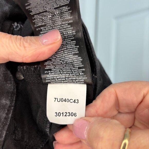 7 FOR ALL MANKIND B(air) High Waist Ankle Skinny Womens 31 Black Stretch - Picture 6 of 10